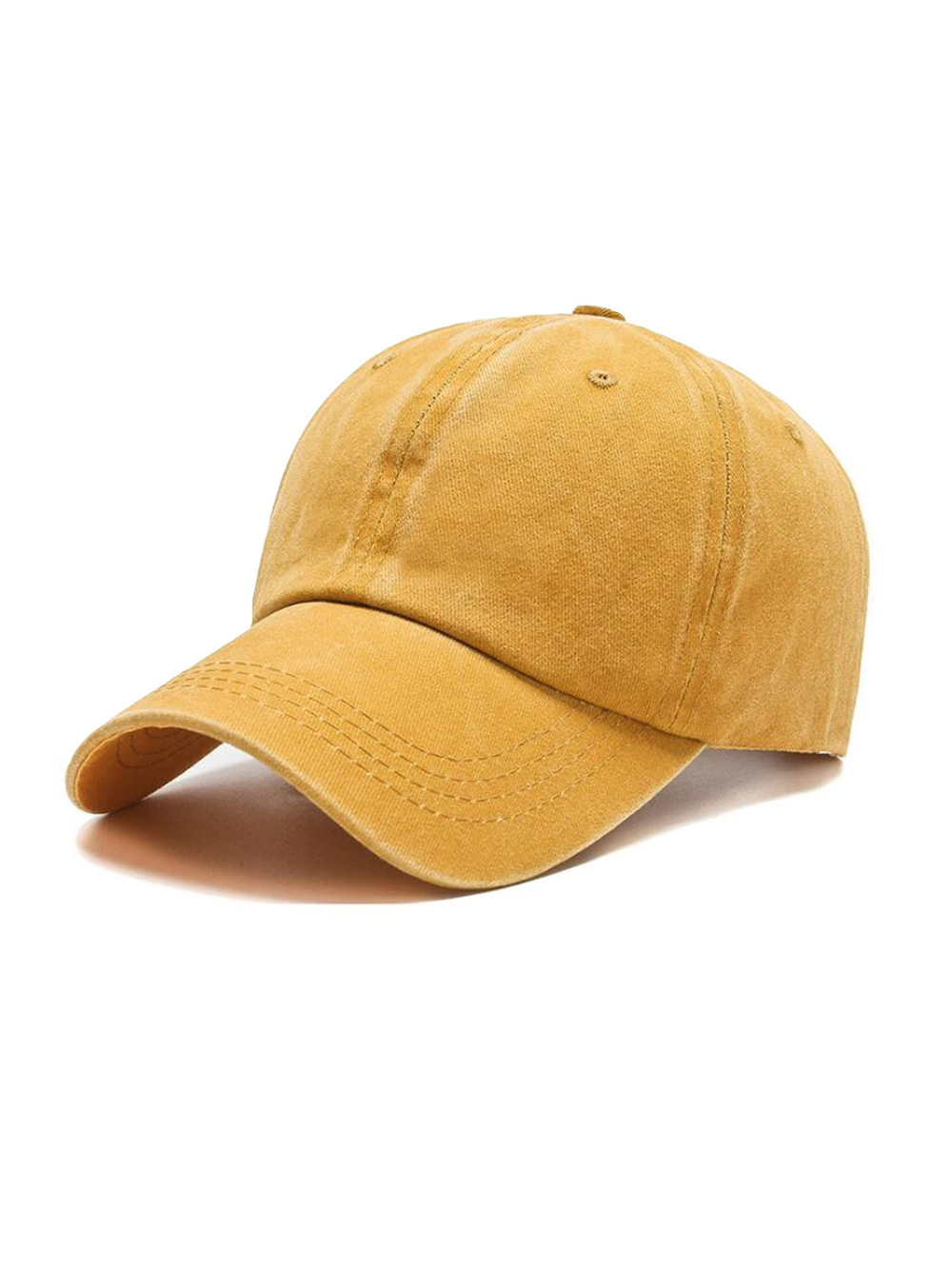 Baseball Cap Golf Dad Hat Adjustable Original Classic | Yellow(Washed) | Size OS